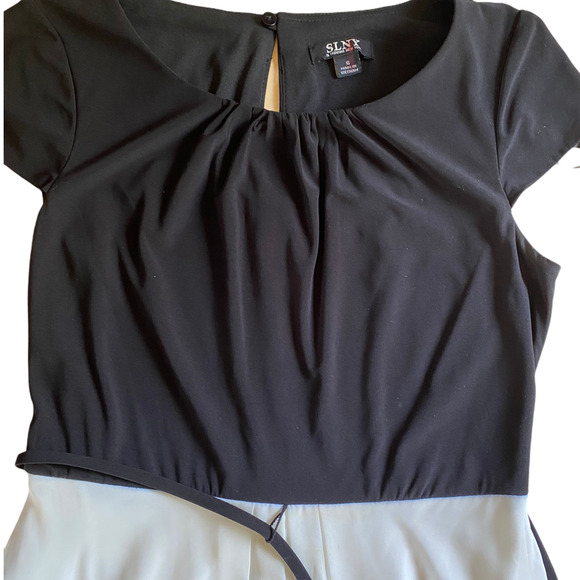 SLNY Floral Chiffon Asymmetrical Maxi Dress Size 6 - Picture 7 of 8